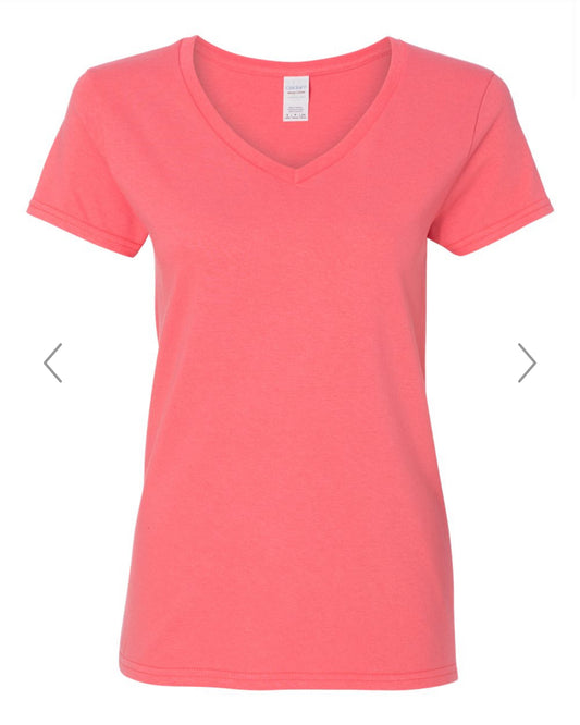 S-XL Custom V Neck DTF T