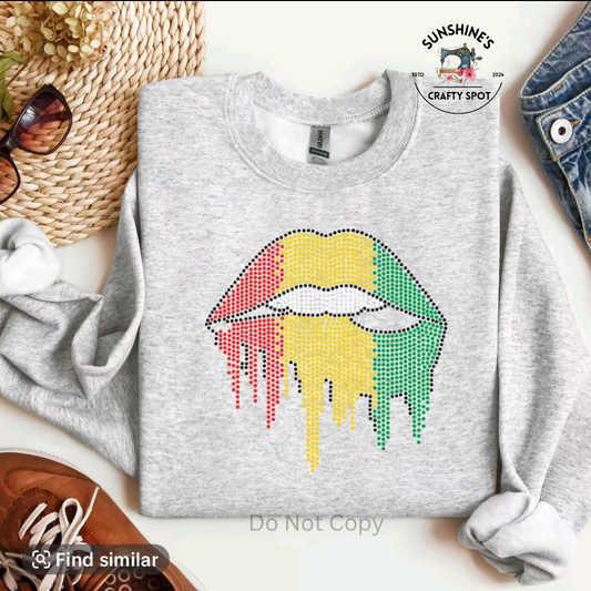 Juneteenth Drip Lips Tshirt