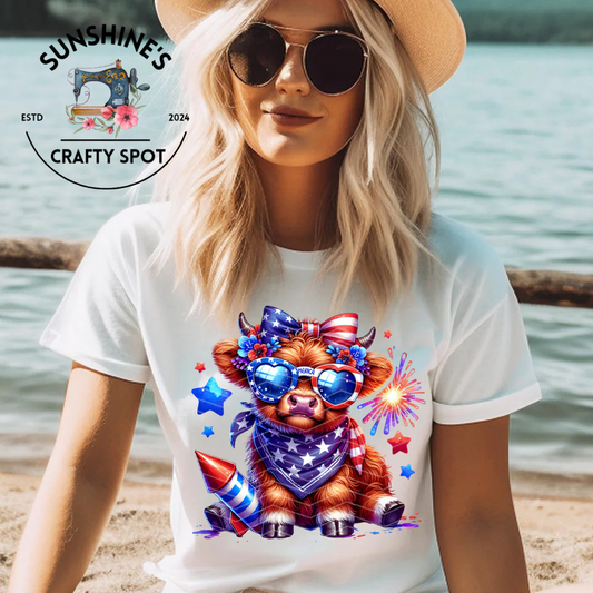 Fourth of July Baby Cow