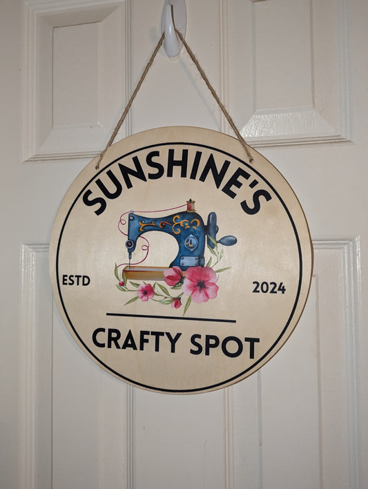 Wooden logo hanger