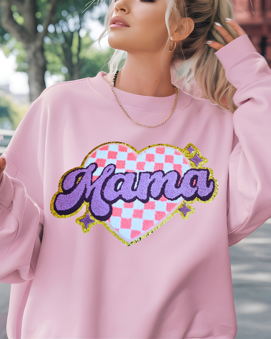 Mama Checkered Heart