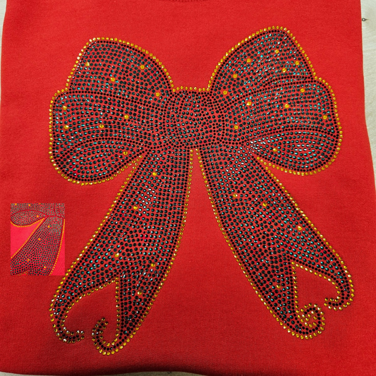 Green Rhinestone Bow